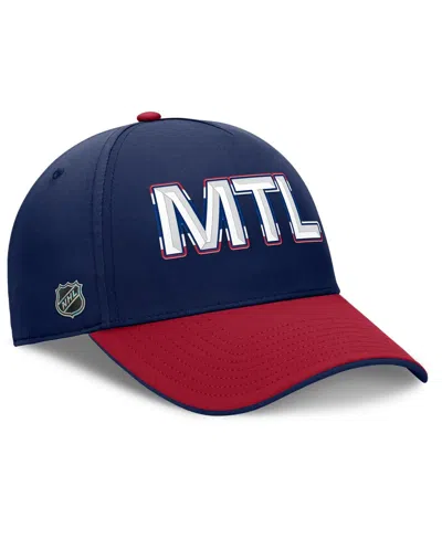 Fanatics Men's Navy/red Montreal Canadiens Authentic Pro Rink Team Code Flex Hat In Multi