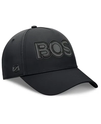 Fanatics Men's Black Boston Bruins Authentic Pro Road Team Code Flex Hat In Black
