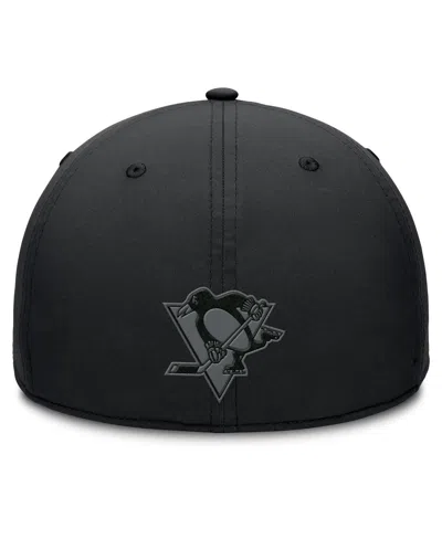Fanatics Men's Black Pittsburgh Penguins Authentic Pro Road Team Code Flex Hat In Black