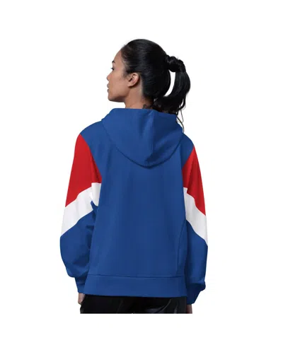 Starter Women's Royal Chicago Cubs Scrimmage Pullover Hoodie In Blue