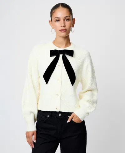 French Connection Women's Long-sleeve Bow Detail Sweater In Blue