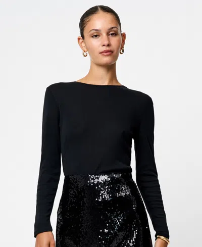 French Connection Sadie Sequin Miniskirt In Black