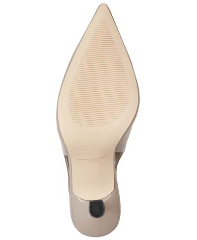 Marc Fisher Ltd Women's Esther Leather Slingback Pump In Neutral