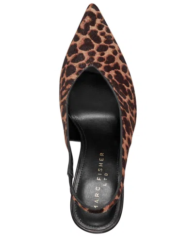 Marc Fisher Ltd Esther Slingback Pointed Toe Pump In Animal Print