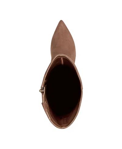 Marc Fisher Women's Leata Wide Calf Tall Pointy Toe Boots In Brown