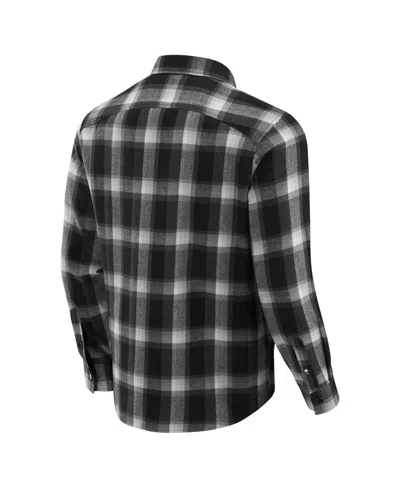 Fanatics Men's Darius Rucker Collection By Black Los Angeles Rams Flannel Plaid Full-snap Shirt In Black