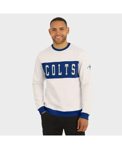 Fanatics Men's Darius Rucker Collection By Cream Indianapolis Colts Color Block Pullover Sweatshirt In Black