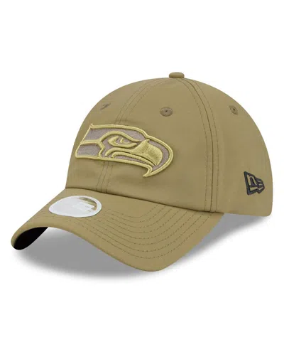 New Era Women's Green Seattle Seahawks 2025 Salute To Service Pony Tail Adjustable Hat In Multi