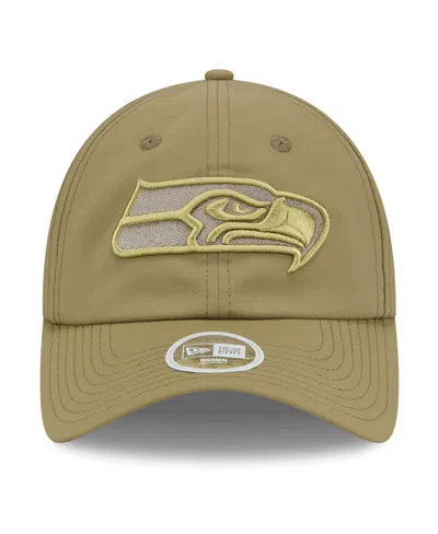 New Era Women's Green Seattle Seahawks 2025 Salute To Service Pony Tail Adjustable Hat In Multi
