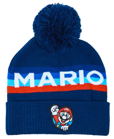 Super Mario Boys 2-piece Hat And Gloves Set In Blue
