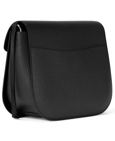 Michael Kors Michael  Emilia Small Slip Pockets Saddle Crossbody Bag In Black