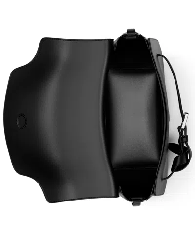 Michael Kors Michael  Emilia Small Slip Pockets Saddle Crossbody Bag In Black