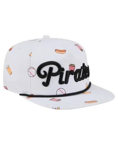 New Era Men's White Pittsburgh Pirates Team Cheer Rope 19twenty Adjustable Hat In White