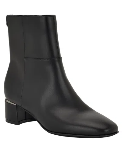 Calvin Klein Women's Parry Block Heel Ankle Booties In Black