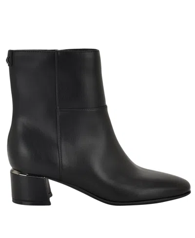Calvin Klein Women's Parry Block Heel Ankle Booties In Black