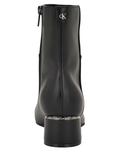 Calvin Klein Women's Parry Block Heel Ankle Booties In Black