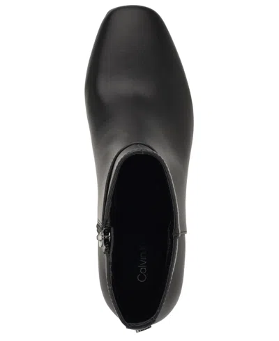 Calvin Klein Women's Parry Block Heel Ankle Booties In Black