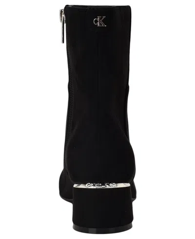 Calvin Klein Women's Parry Block Heel Ankle Booties In Black