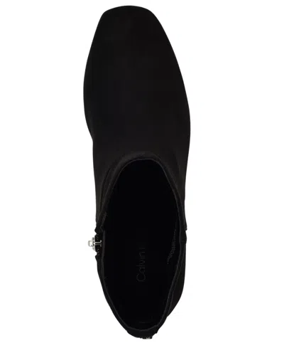 Calvin Klein Women's Parry Block Heel Ankle Booties In Black