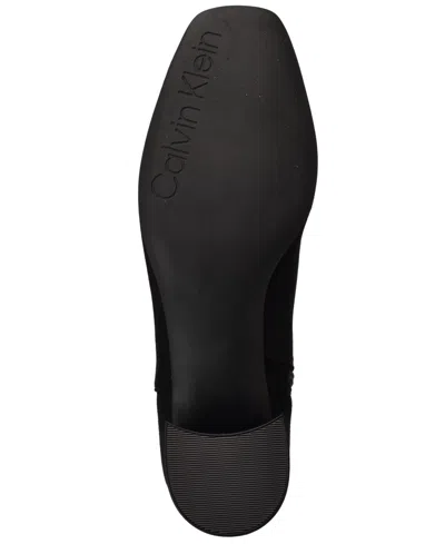 Calvin Klein Women's Parry Block Heel Ankle Booties In Black