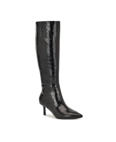 Nine West Kimdee 9x9 Pointed Toe Knee High Boot In Black
