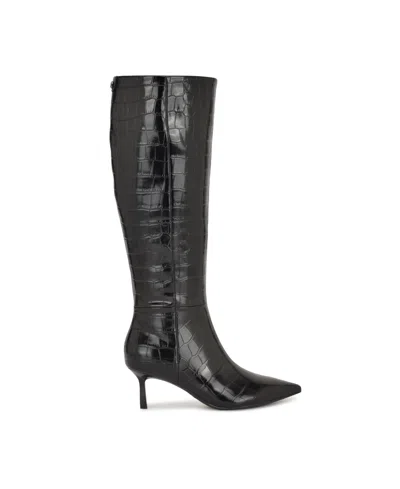 Nine West Kimdee 9x9 Pointed Toe Knee High Boot In Black