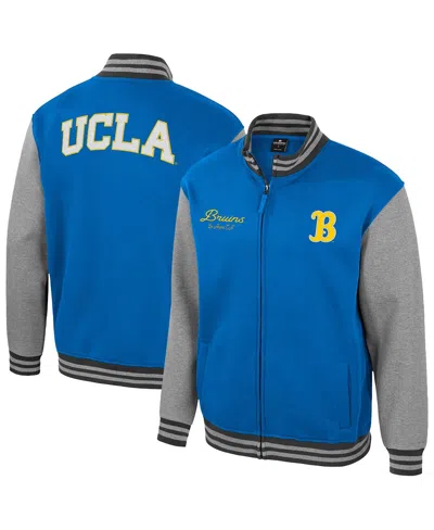 Colosseum Men's Blue Ucla Bruins Ambi-turner Full-zip Varsity Jacket In Blue