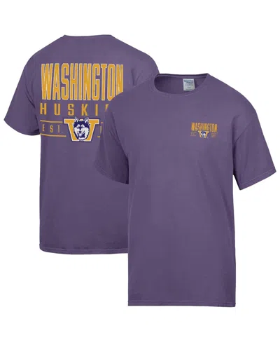 Comfortwash Men's Purple Washington Huskies Big Name T-shirt In Animal Print