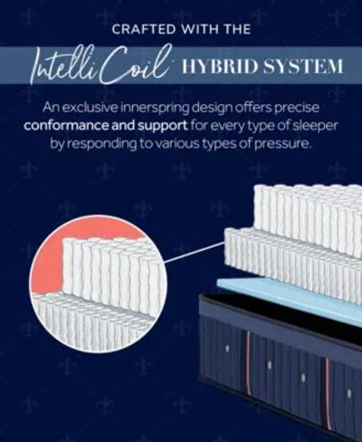 Stearns & Foster Stearns Foster Lux Hybrid Elite 14.5 Medium Tight Top Mattress Collection In Transparent