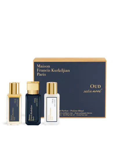 Maison Francis Kurkdjian 3-pc. Oud Satin Mood Eau De Parfum Ritual Gift Set In Transparent