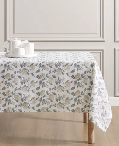 Laura Ashley Easy Care Pattern Tablecloth, 60" X 102" In White
