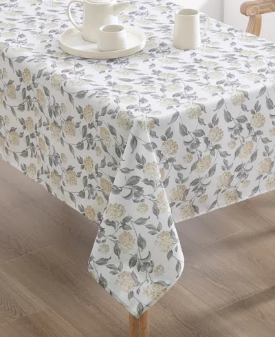 Laura Ashley Easy Care Pattern Tablecloth, 60" X 102" In White