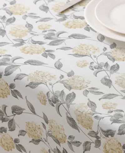 Laura Ashley Easy Care Pattern Tablecloth, 60" X 84" In White