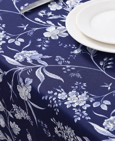 Laura Ashley Easy Care Pattern Tablecloth, 60" X 102" In Blue