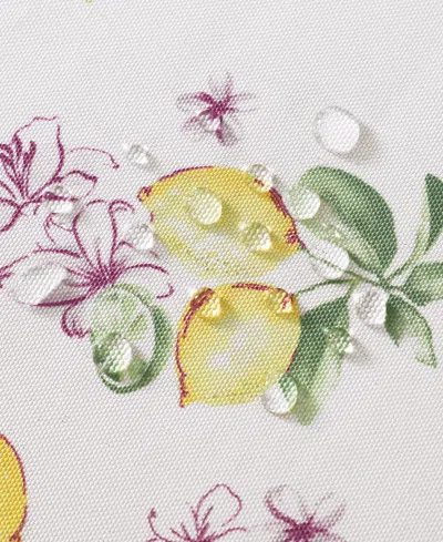 Laura Ashley Easy Care Pattern Tablecloth, 60" X 84" In White