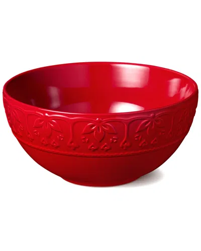 Certified International Provence Embossed Deep Bowl In Red