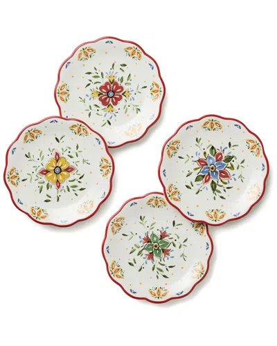 Certified International Provence Set Of 4 Assorted Canape Plates
