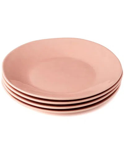 Certified International Desert Rose Set Of 4 Dinner Plates In Pink