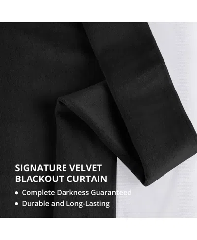 Half Price Drapes Warm Black Signature Velvet Blackout Curtain