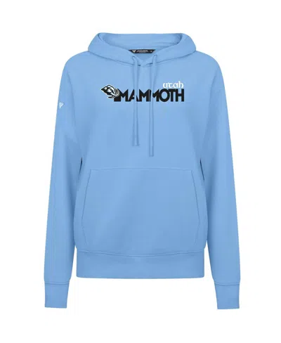 Levelwear Women's Light Blue Utah Mammoth Adorn Wedge Pullover Hoodie In Blue