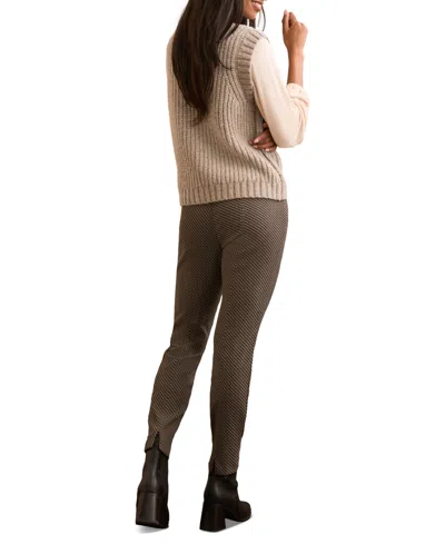 Tribal Sleeveless Button-up Knit Vest In Heather Sandstone In Neutral