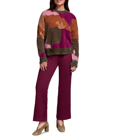 Tribal Long-sleeve Intarsia Sweater In Ginger Spice In Multi