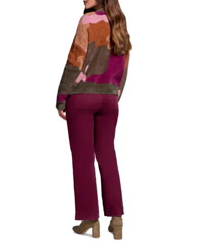 Tribal Long-sleeve Intarsia Sweater In Ginger Spice In Multi
