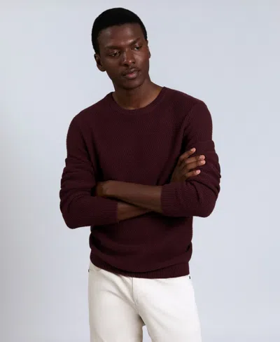 Kenneth Cole Men's Popcorn Crewneck Sweater In Burgundy