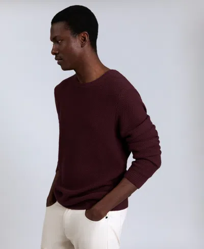 Kenneth Cole Men's Popcorn Crewneck Sweater In Burgundy