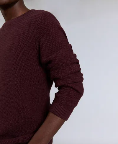 Kenneth Cole Men's Popcorn Crewneck Sweater In Burgundy