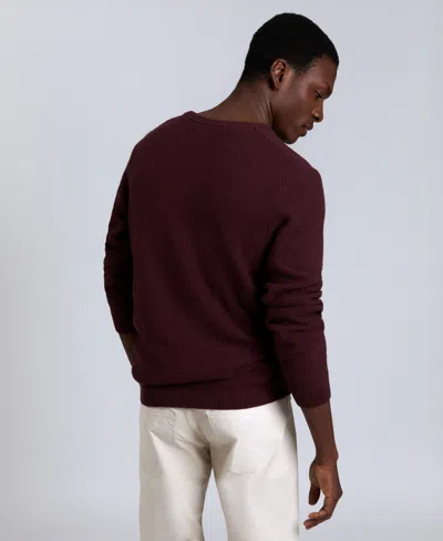 Kenneth Cole Men's Popcorn Crewneck Sweater In Burgundy
