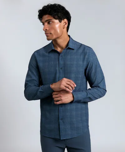 Kenneth Cole Men's Slim Fit Performance Shirt In Blue