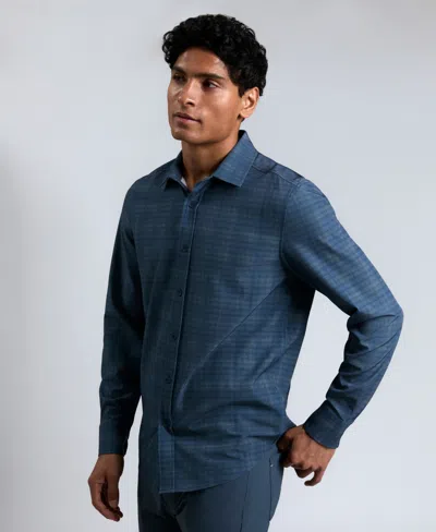 Kenneth Cole Men's Slim Fit Performance Shirt In Blue