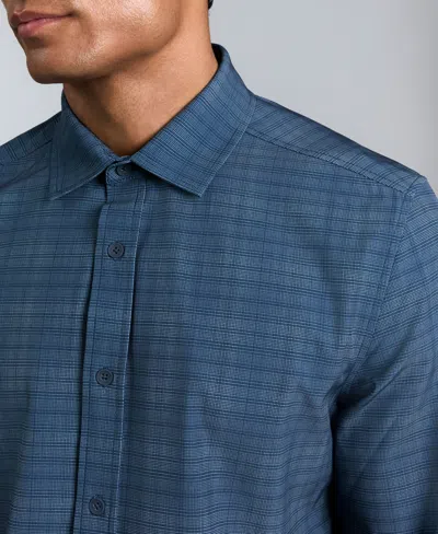 Kenneth Cole Men's Slim Fit Performance Shirt In Blue